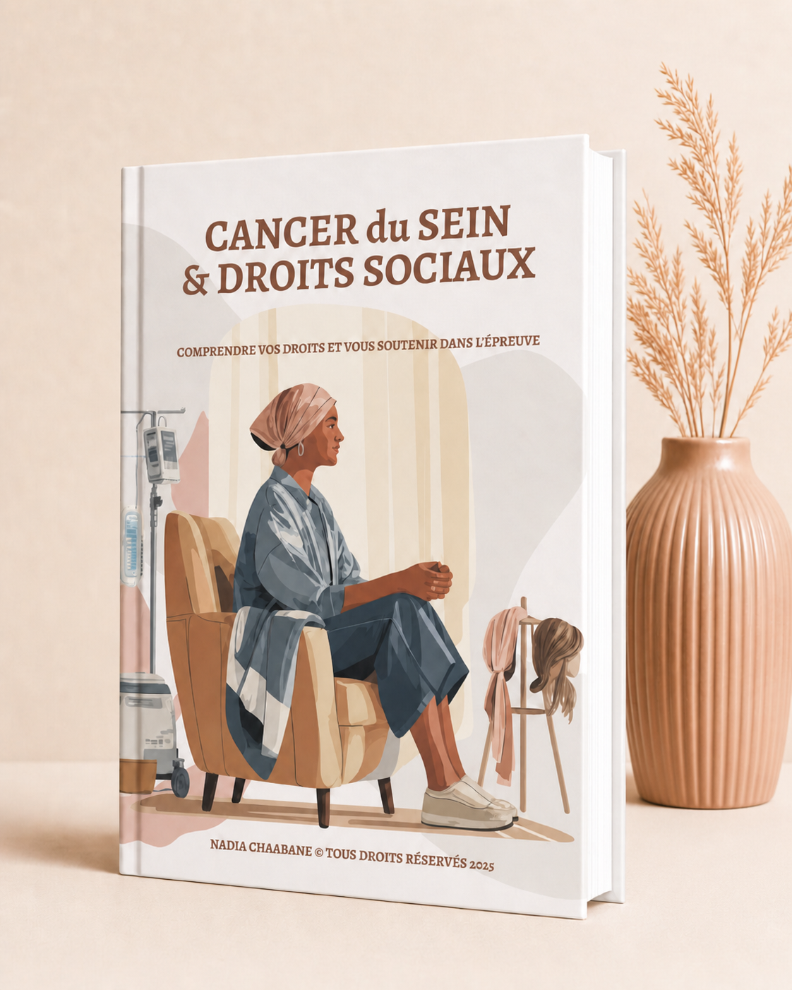 Mockup du guide Cancer du sein & droits sociaux par Nadia Chaabane